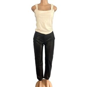 Bottega Fiorentina Leather 100% Silk Pants